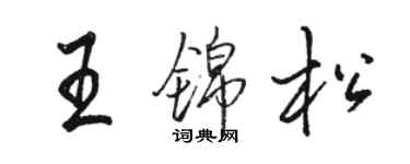 駱恆光王錦松行書個性簽名怎么寫