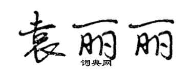 曾慶福袁麗麗行書個性簽名怎么寫