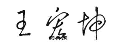 駱恆光王宏坤草書個性簽名怎么寫