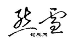 駱恆光熊雪草書個性簽名怎么寫