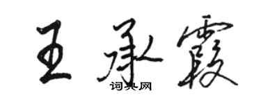 駱恆光王承霞行書個性簽名怎么寫