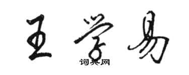 駱恆光王學易行書個性簽名怎么寫