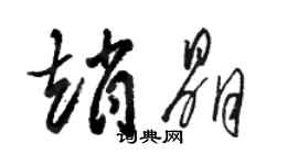 駱恆光趙晶草書個性簽名怎么寫