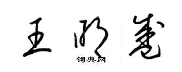 梁錦英王明盛草書個性簽名怎么寫