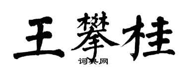翁闓運王攀桂楷書個性簽名怎么寫