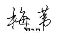 駱恆光梅葦行書個性簽名怎么寫