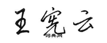 駱恆光王憲雲行書個性簽名怎么寫