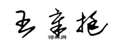 朱錫榮王章挺草書個性簽名怎么寫