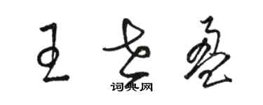 駱恆光王世盈草書個性簽名怎么寫