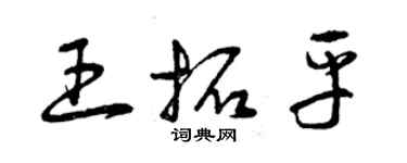 曾慶福王拓平草書個性簽名怎么寫