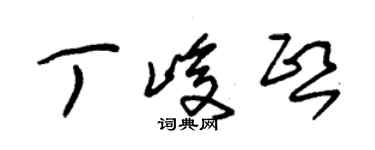 朱錫榮丁峻熙草書個性簽名怎么寫