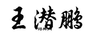 胡問遂王潛鵬行書個性簽名怎么寫