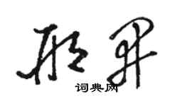 駱恆光邢開草書個性簽名怎么寫