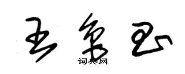 朱錫榮王魯昌草書個性簽名怎么寫