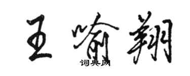 駱恆光王喻翔行書個性簽名怎么寫