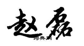 胡問遂趙磊行書個性簽名怎么寫