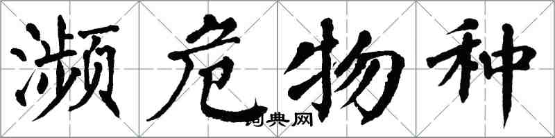 翁闓運瀕危物種楷書怎么寫