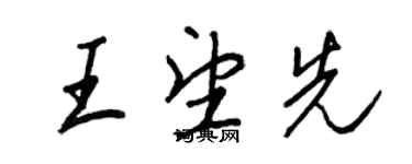 王正良王望先行書個性簽名怎么寫