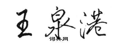 駱恆光王泉港行書個性簽名怎么寫