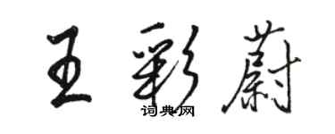 駱恆光王彩蔚行書個性簽名怎么寫