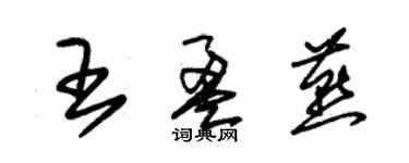 朱錫榮王盈燕草書個性簽名怎么寫