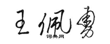 駱恆光王佩勇草書個性簽名怎么寫