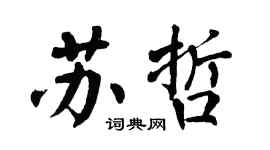 翁闓運蘇哲楷書個性簽名怎么寫