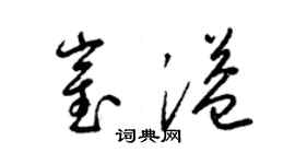 梁錦英崔溢草書個性簽名怎么寫