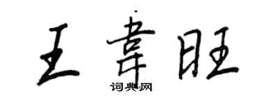 王正良王韋旺行書個性簽名怎么寫