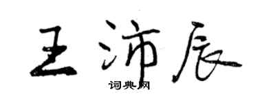 曾慶福王沛辰行書個性簽名怎么寫