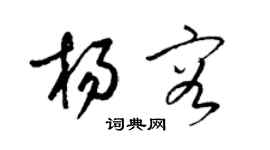 梁錦英楊容草書個性簽名怎么寫