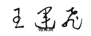 駱恆光王運飛草書個性簽名怎么寫