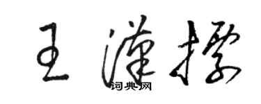 駱恆光王漢標草書個性簽名怎么寫
