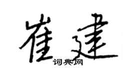王正良崔建行書個性簽名怎么寫