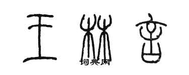 陳墨王林言篆書個性簽名怎么寫