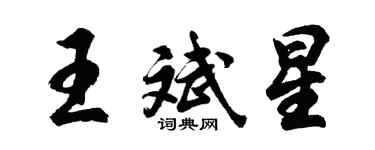 胡問遂王斌星行書個性簽名怎么寫