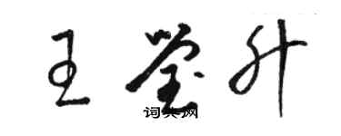 駱恆光王瑩升草書個性簽名怎么寫