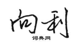 駱恆光向利行書個性簽名怎么寫