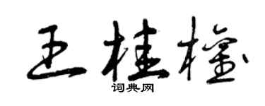曾慶福王桂權草書個性簽名怎么寫