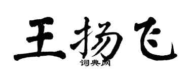 翁闓運王揚飛楷書個性簽名怎么寫