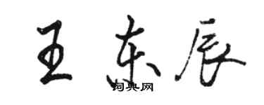 駱恆光王東辰行書個性簽名怎么寫