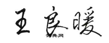駱恆光王良暖行書個性簽名怎么寫