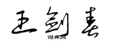 曾慶福王劍春草書個性簽名怎么寫