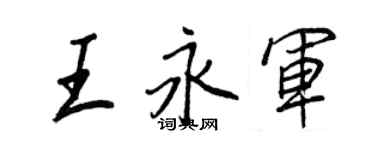 王正良王永軍行書個性簽名怎么寫