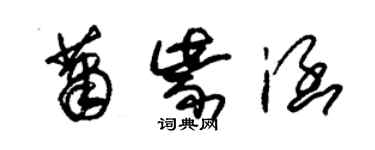 朱錫榮蕭紫涵草書個性簽名怎么寫