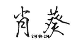 駱恆光肖葵行書個性簽名怎么寫