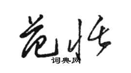 駱恆光范恬草書個性簽名怎么寫