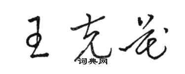 駱恆光王克花草書個性簽名怎么寫