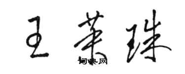 駱恆光王茉珠草書個性簽名怎么寫