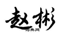 胡問遂趙彬行書個性簽名怎么寫